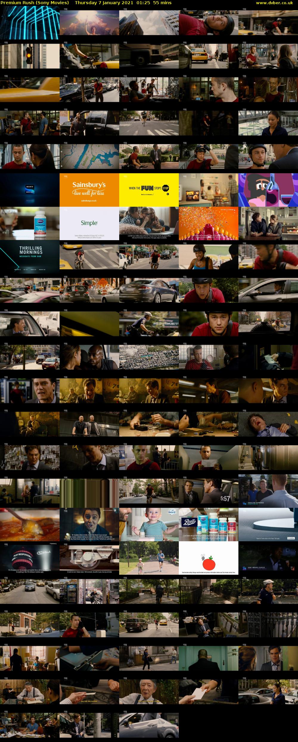 Premium Rush (Sony Movies) Thursday 7 January 2021 01:25 - 02:20