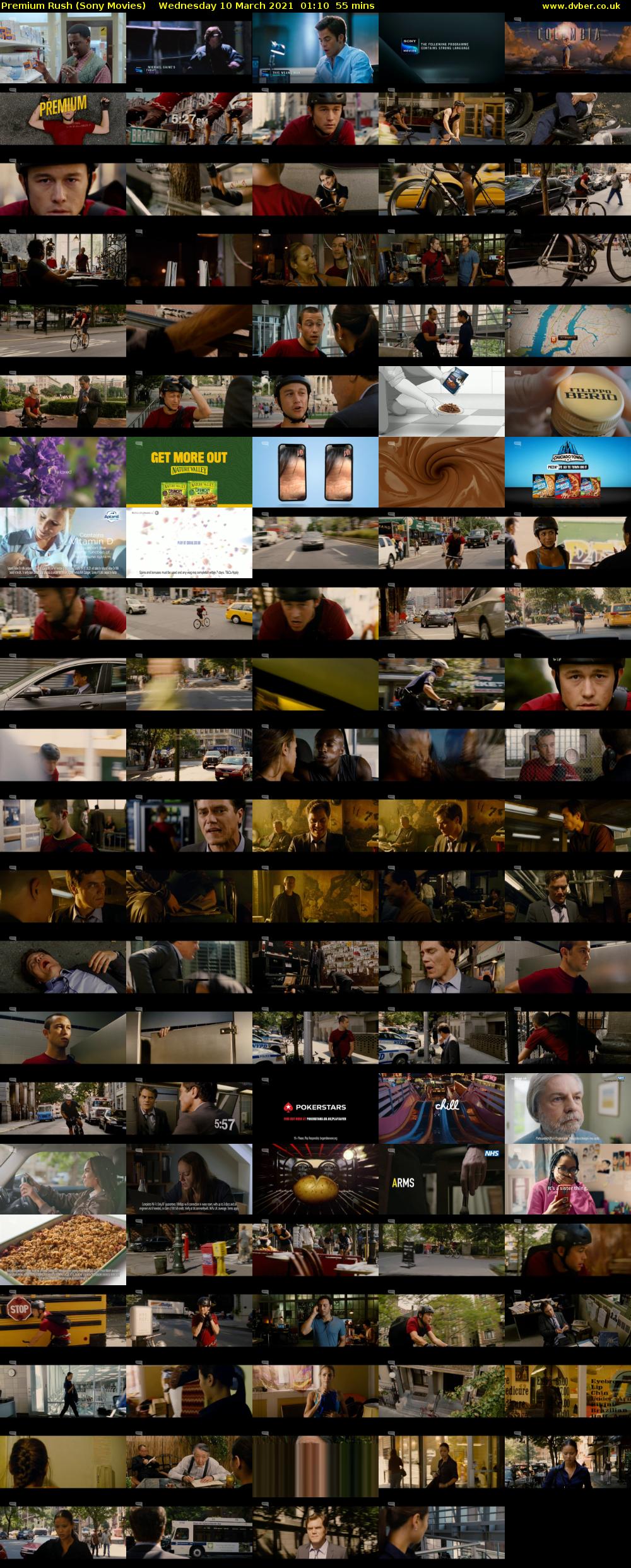 Premium Rush (Sony Movies) Wednesday 10 March 2021 01:10 - 02:05