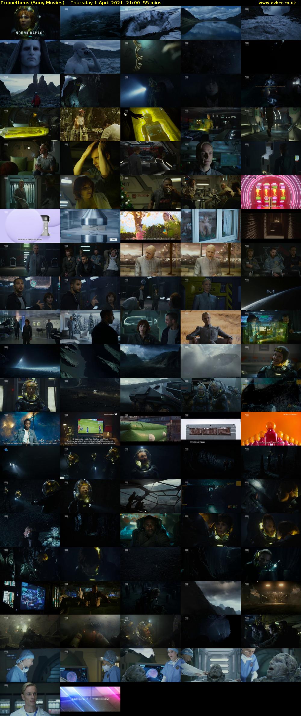 Prometheus (Sony Movies) Thursday 1 April 2021 21:00 - 21:55