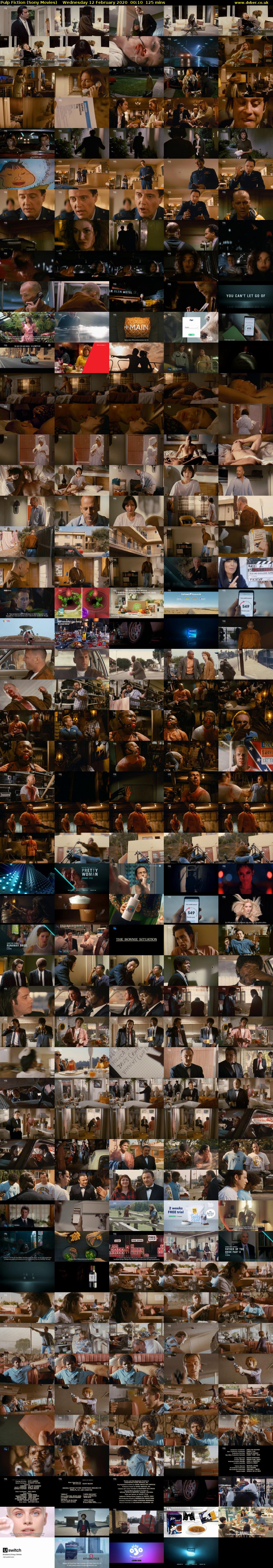 Pulp Fiction (Sony Movies) Wednesday 12 February 2020 00:10 - 02:15