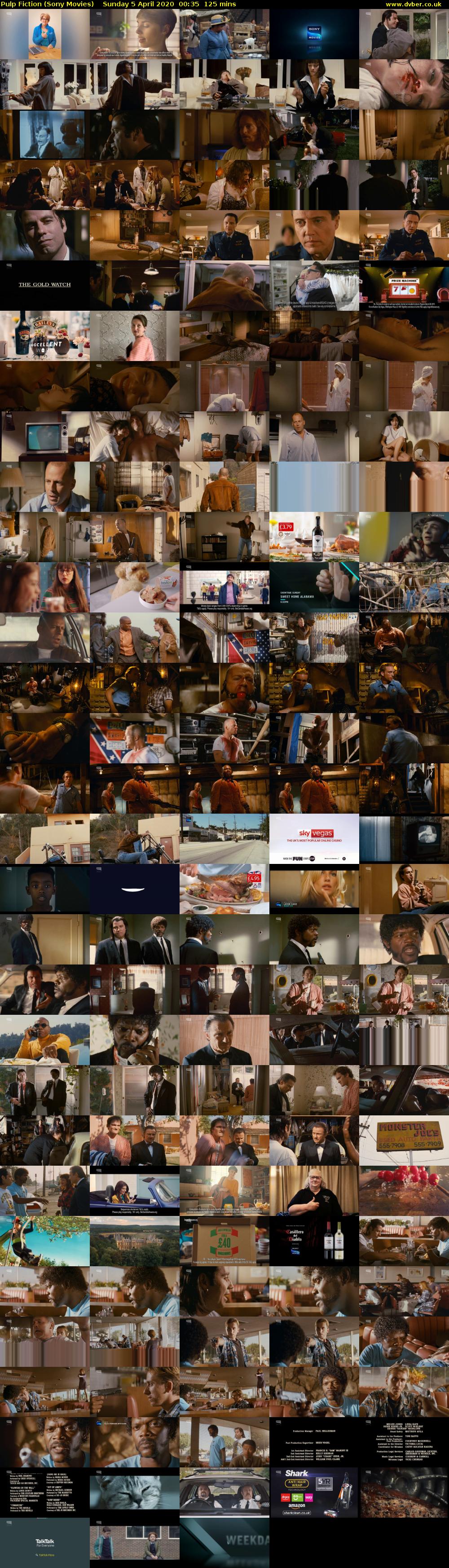 Pulp Fiction (Sony Movies) Sunday 5 April 2020 00:35 - 02:40
