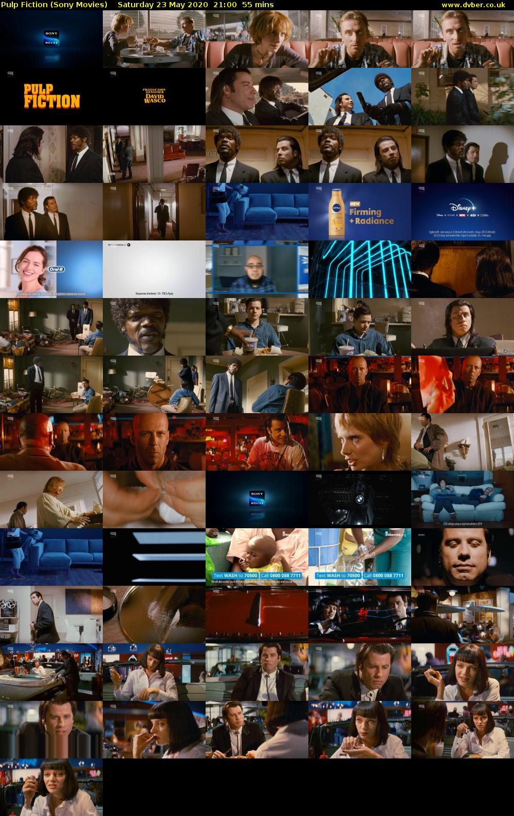 Pulp Fiction (Sony Movies) Saturday 23 May 2020 21:00 - 21:55