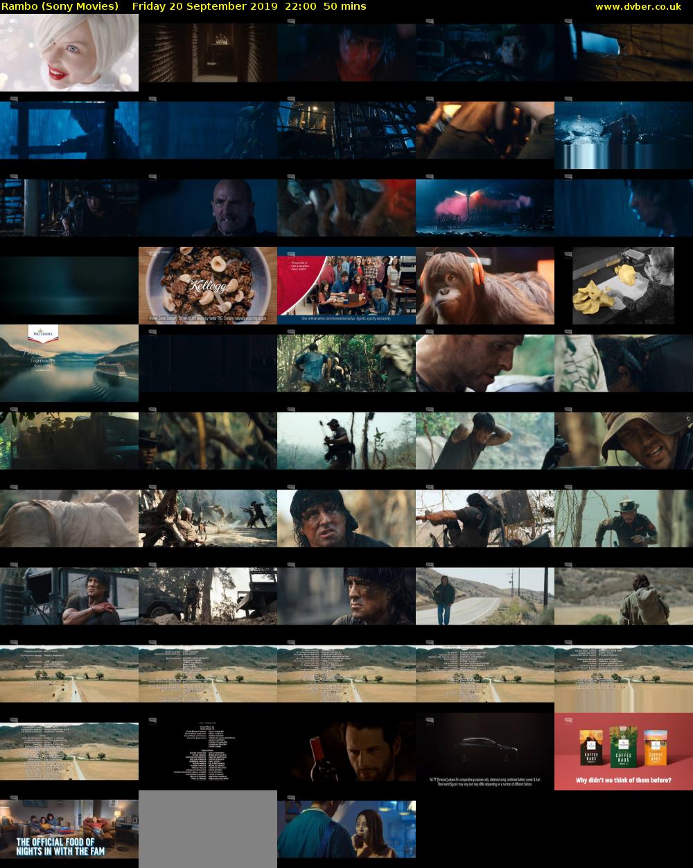 Rambo (Sony Movies) Friday 20 September 2019 22:00 - 22:50