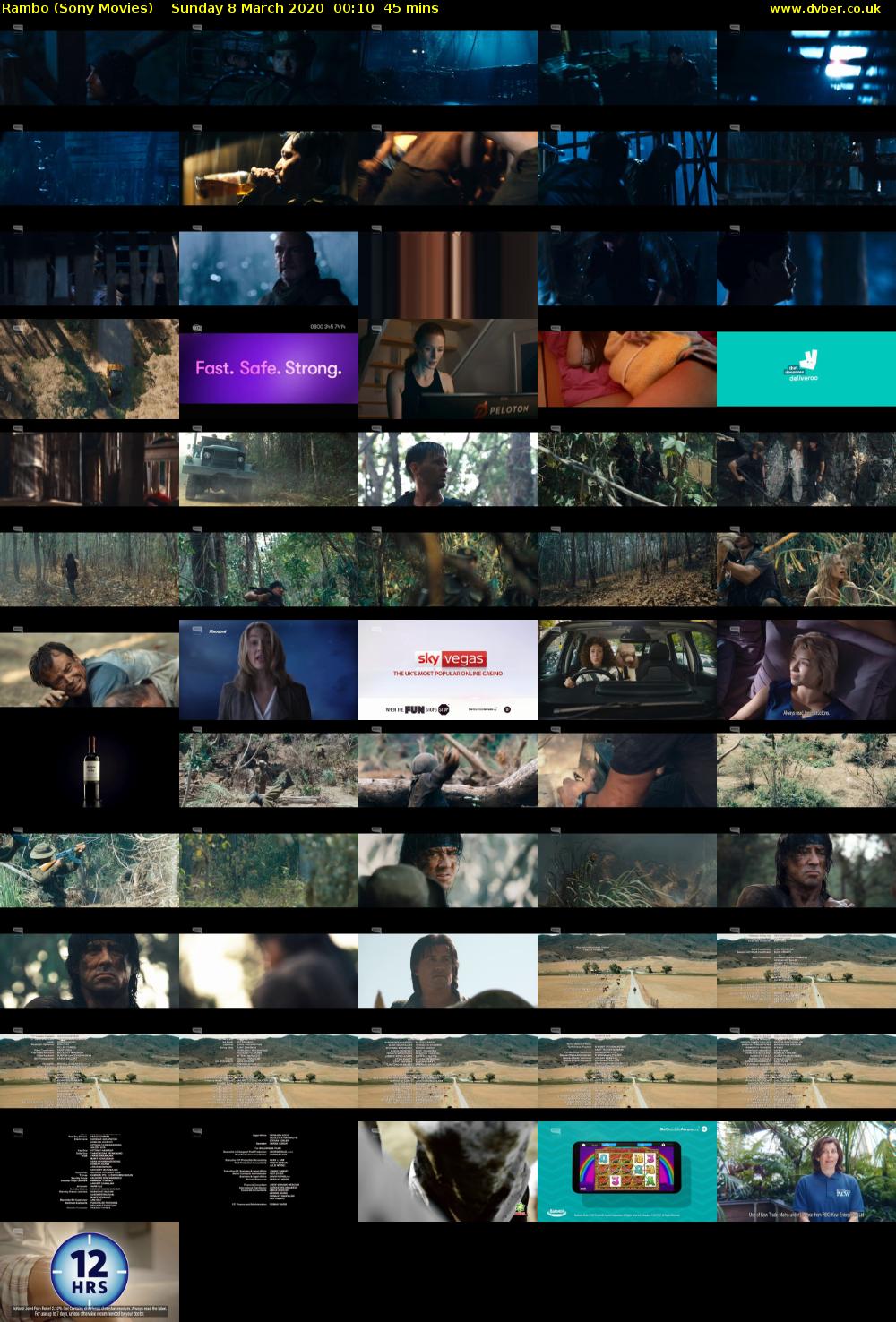 Rambo (Sony Movies) Sunday 8 March 2020 00:10 - 00:55