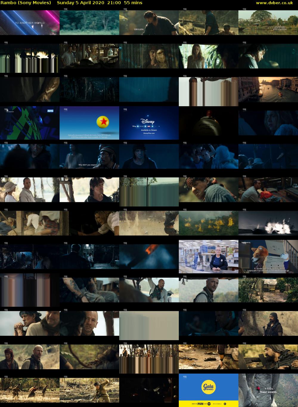 Rambo (Sony Movies) Sunday 5 April 2020 21:00 - 21:55