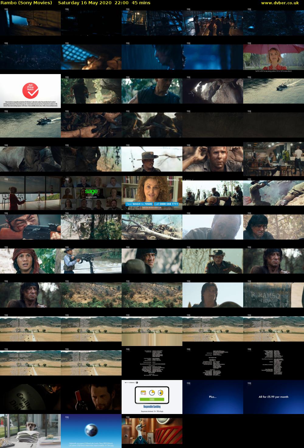 Rambo (Sony Movies) Saturday 16 May 2020 22:00 - 22:45