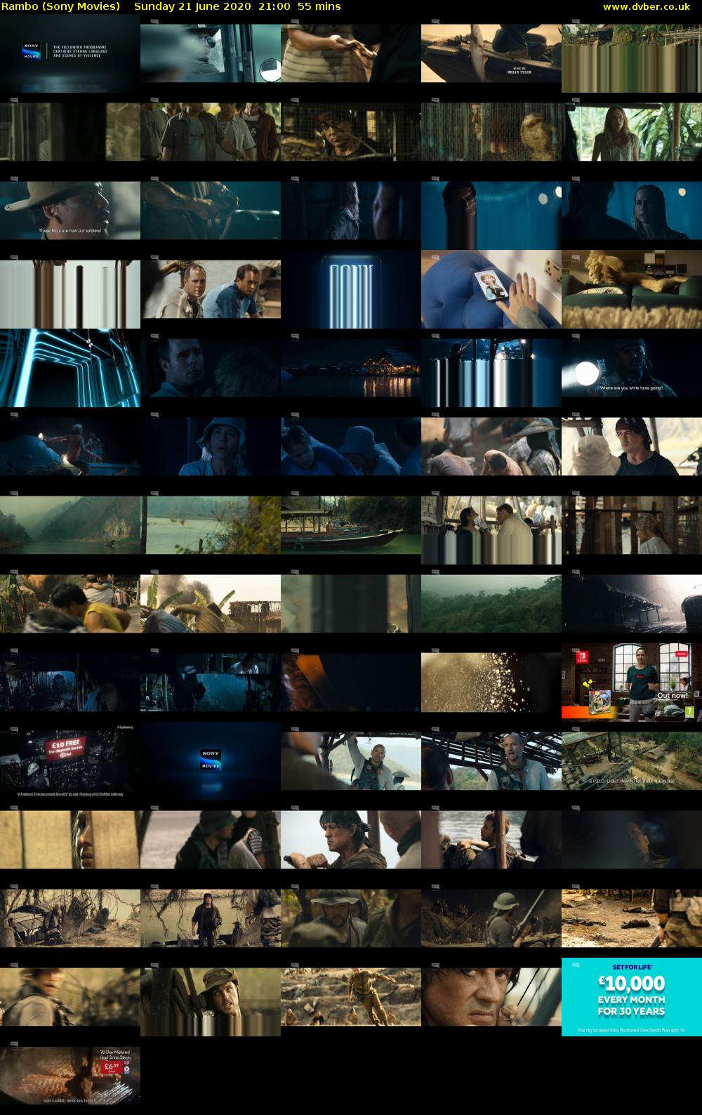 Rambo (Sony Movies) Sunday 21 June 2020 21:00 - 21:55