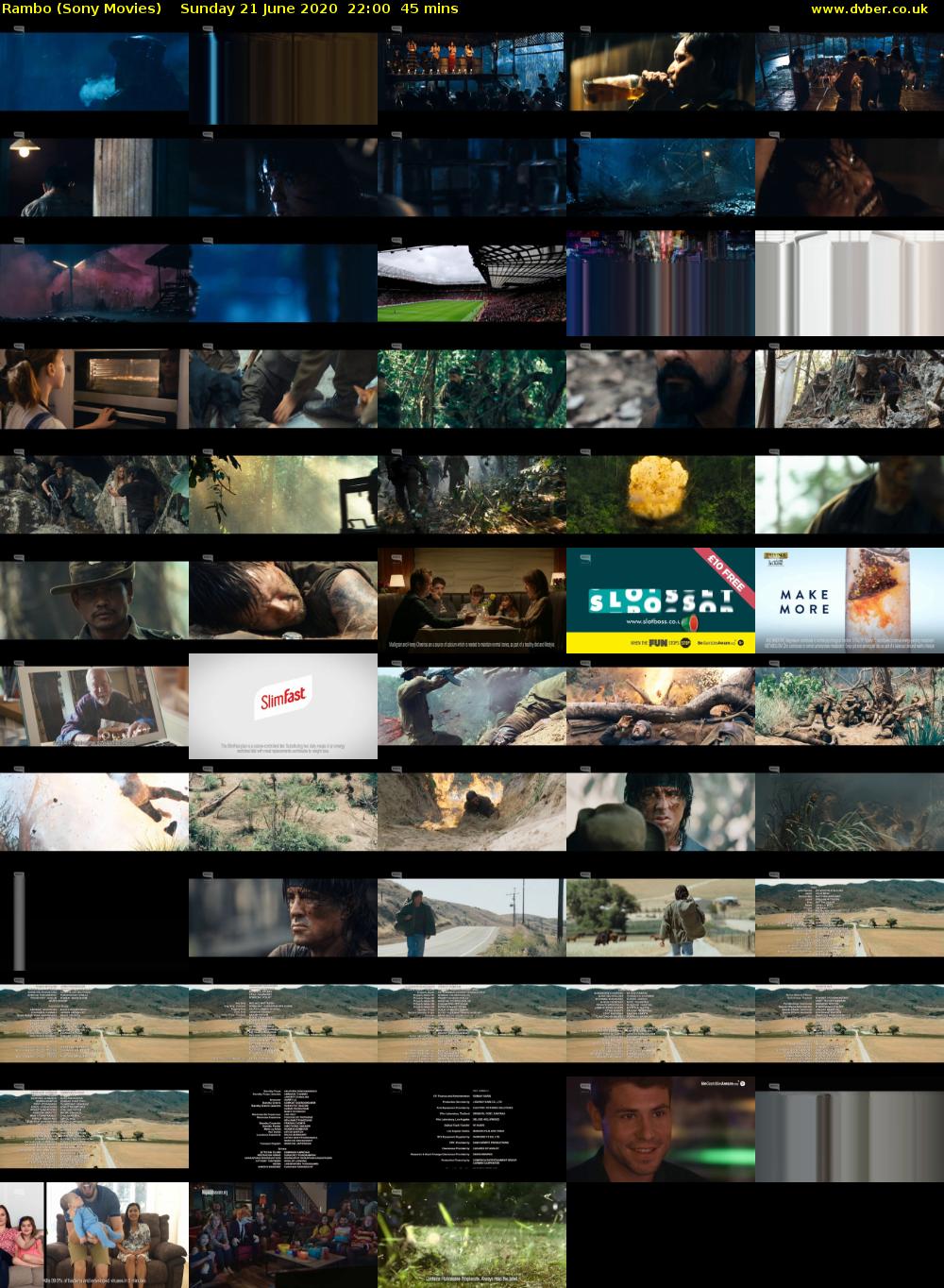 Rambo (Sony Movies) Sunday 21 June 2020 22:00 - 22:45