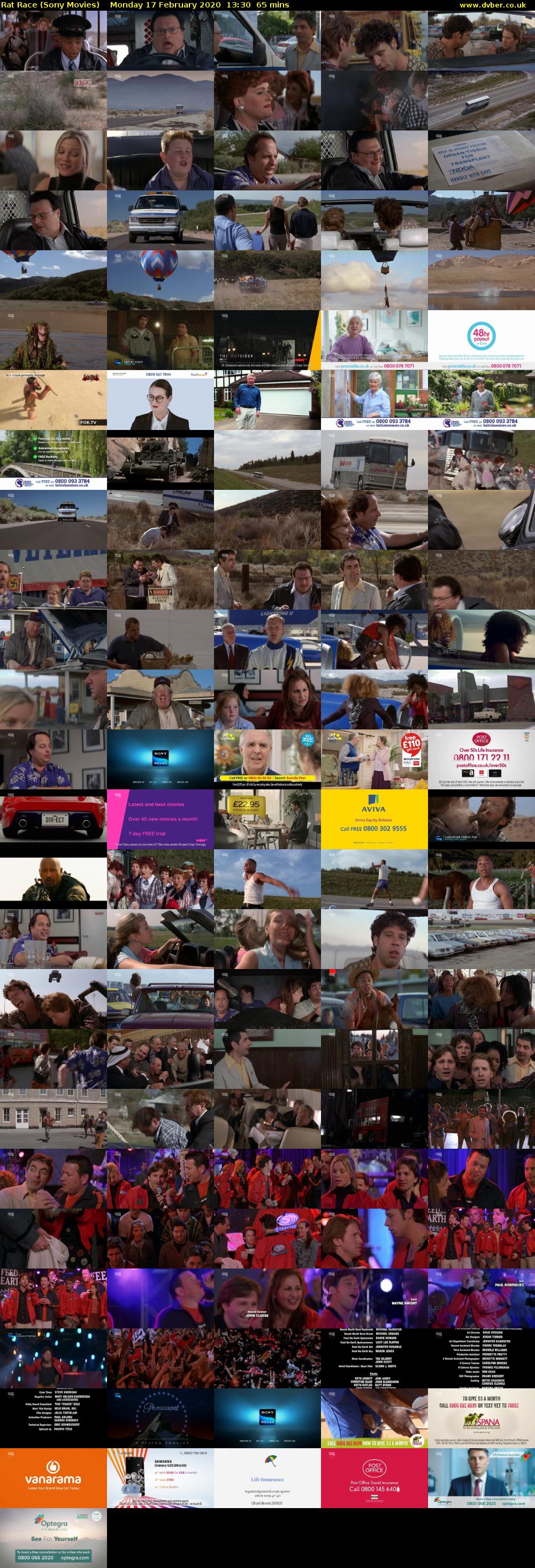 Rat Race (Sony Movies) Monday 17 February 2020 13:30 - 14:35