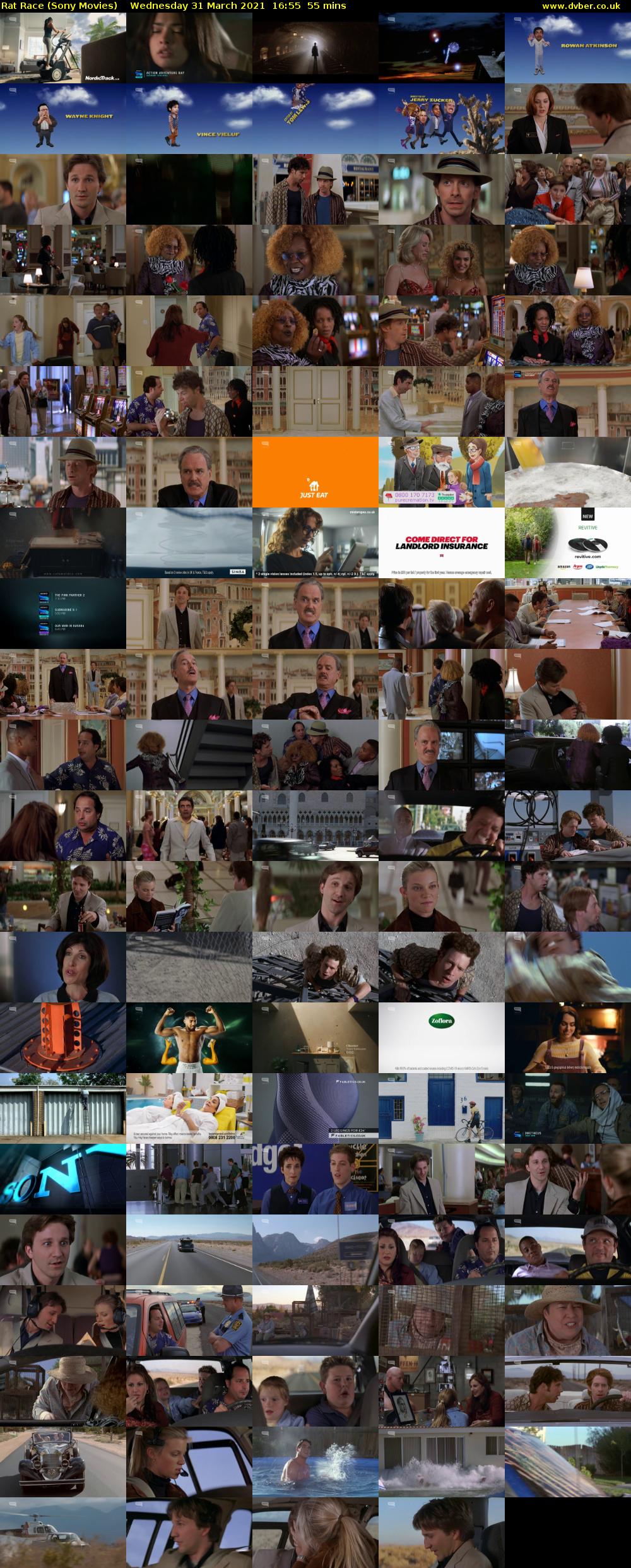 Rat Race (Sony Movies) Wednesday 31 March 2021 16:55 - 17:50