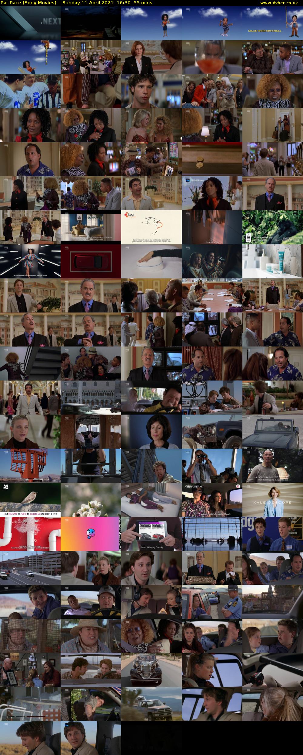 Rat Race (Sony Movies) Sunday 11 April 2021 16:30 - 17:25