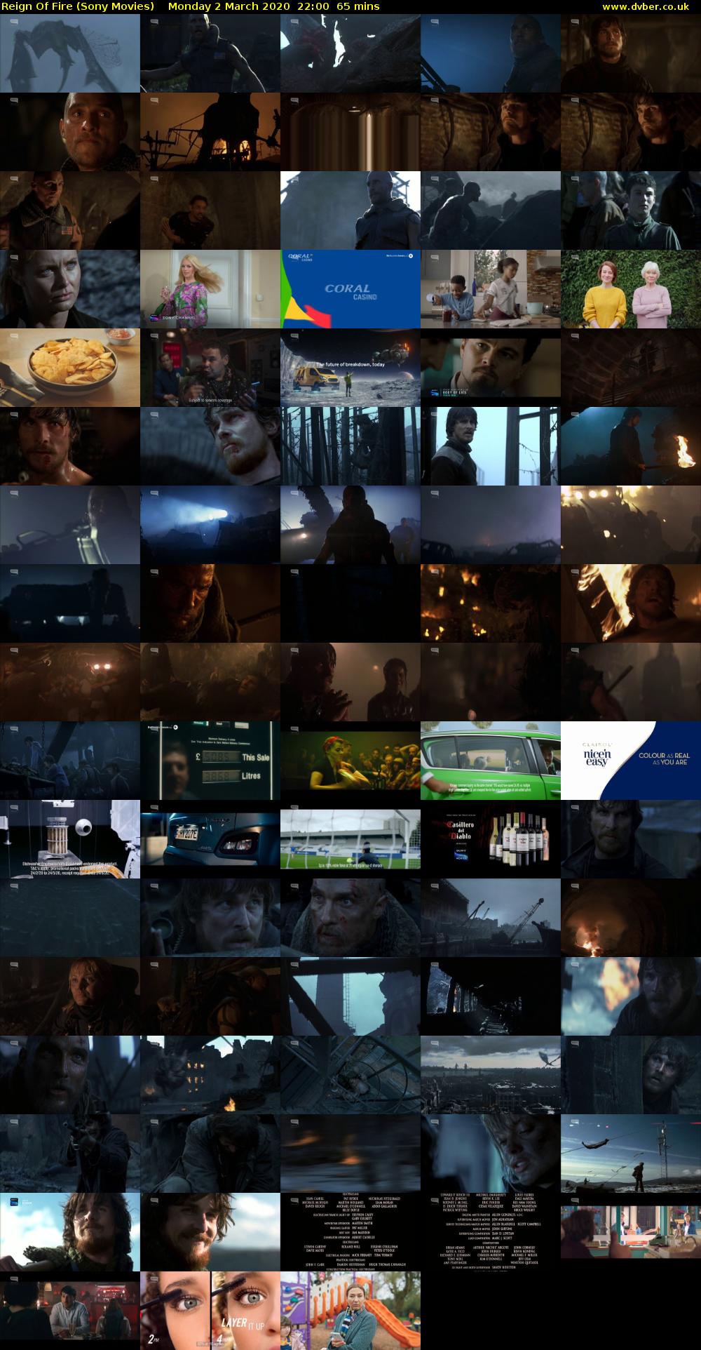 Reign Of Fire (Sony Movies) Monday 2 March 2020 22:00 - 23:05