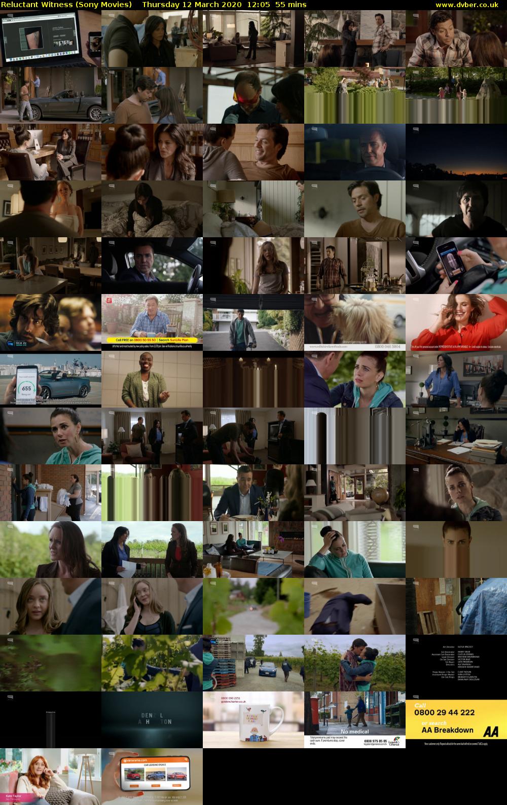Reluctant Witness (Sony Movies) Thursday 12 March 2020 12:05 - 13:00