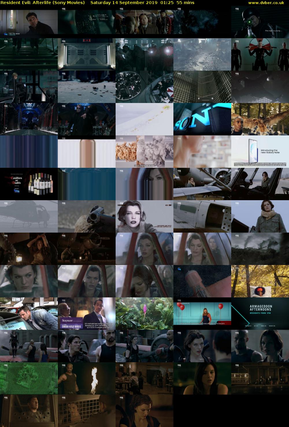 Resident Evil: Afterlife (Sony Movies) Saturday 14 September 2019 01:25 - 02:20
