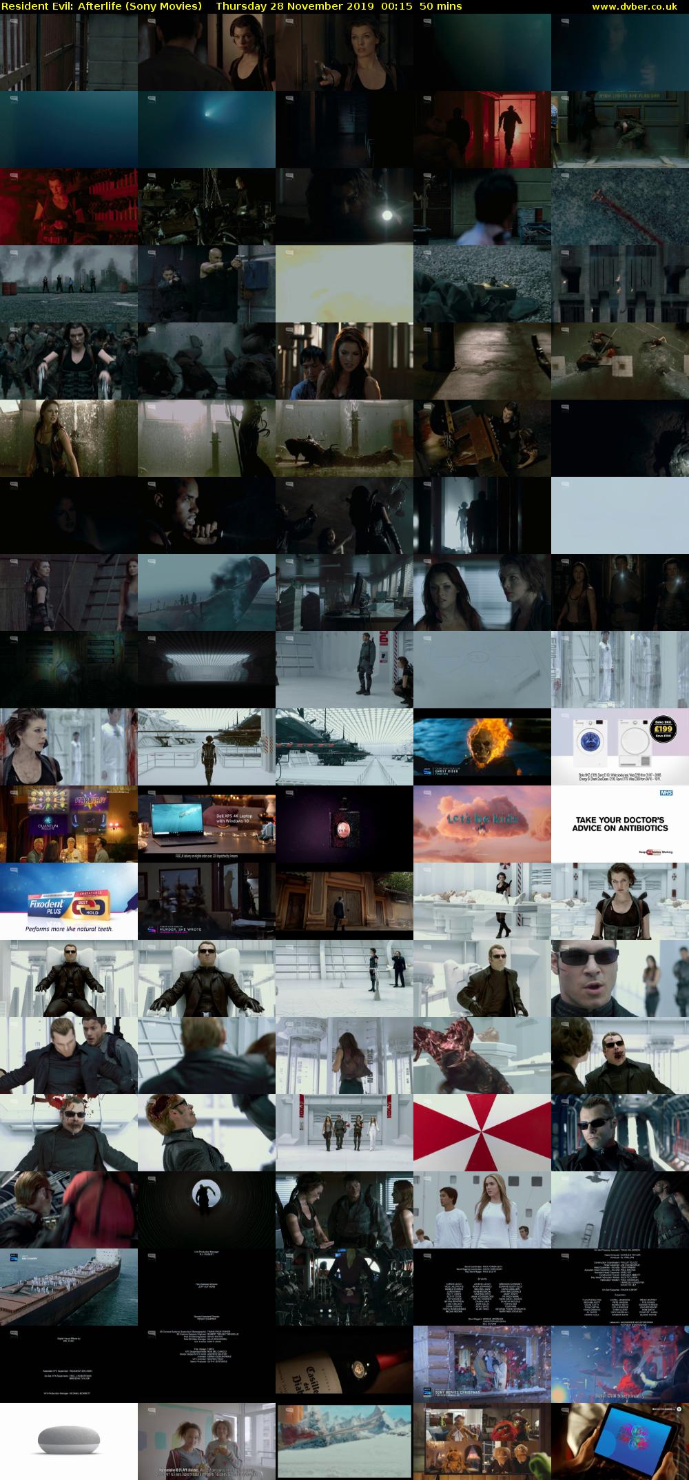 Resident Evil: Afterlife (Sony Movies) Thursday 28 November 2019 00:15 - 01:05