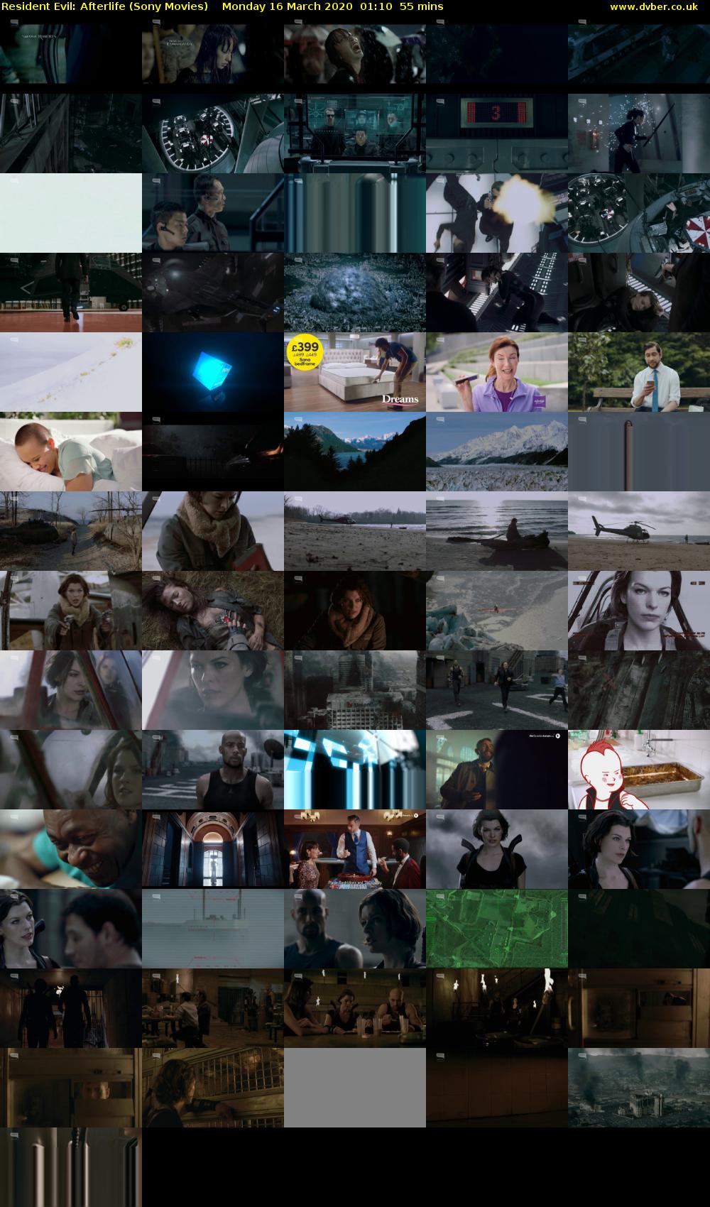 Resident Evil: Afterlife (Sony Movies) Monday 16 March 2020 01:10 - 02:05