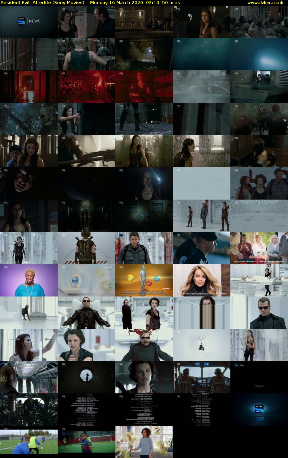 Resident Evil: Afterlife (Sony Movies) Monday 16 March 2020 02:10 - 03:00