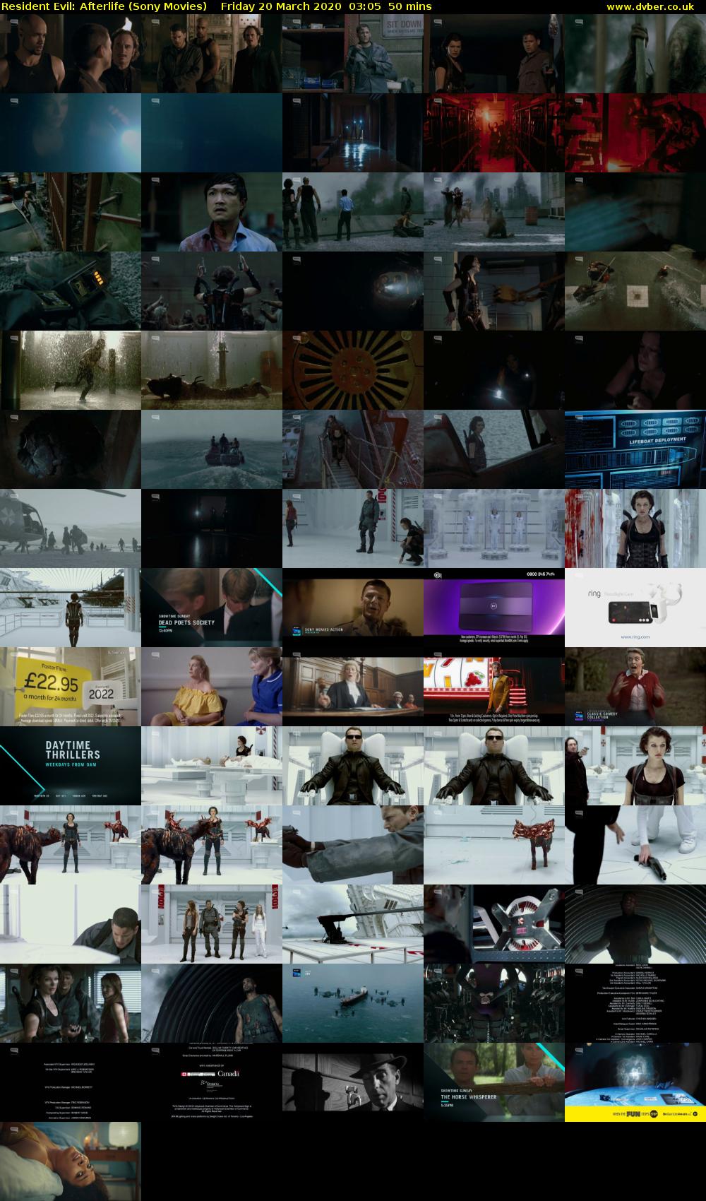 Resident Evil: Afterlife (Sony Movies) Friday 20 March 2020 03:05 - 03:55