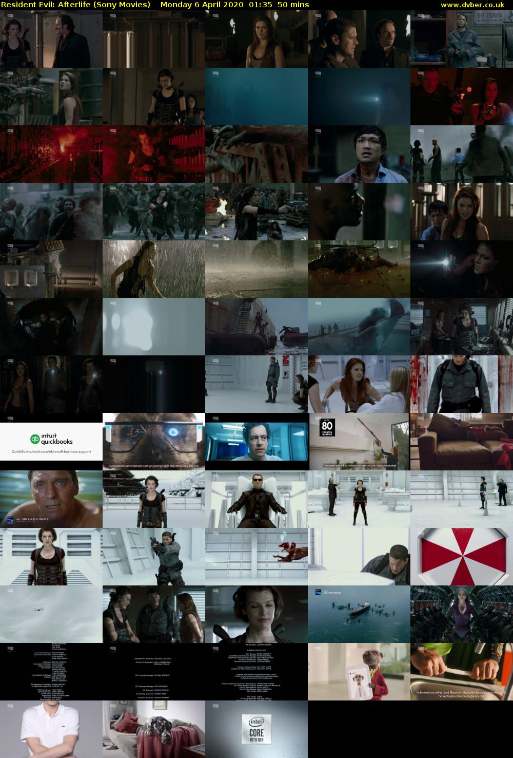 Resident Evil: Afterlife (Sony Movies) Monday 6 April 2020 01:35 - 02:25
