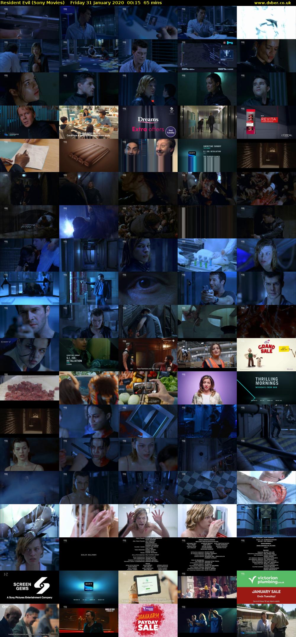 Resident Evil (Sony Movies) Friday 31 January 2020 00:15 - 01:20