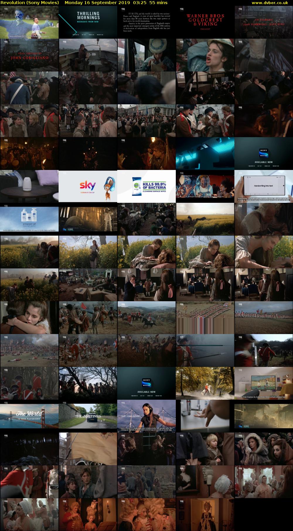 Revolution (Sony Movies) Monday 16 September 2019 03:25 - 04:20
