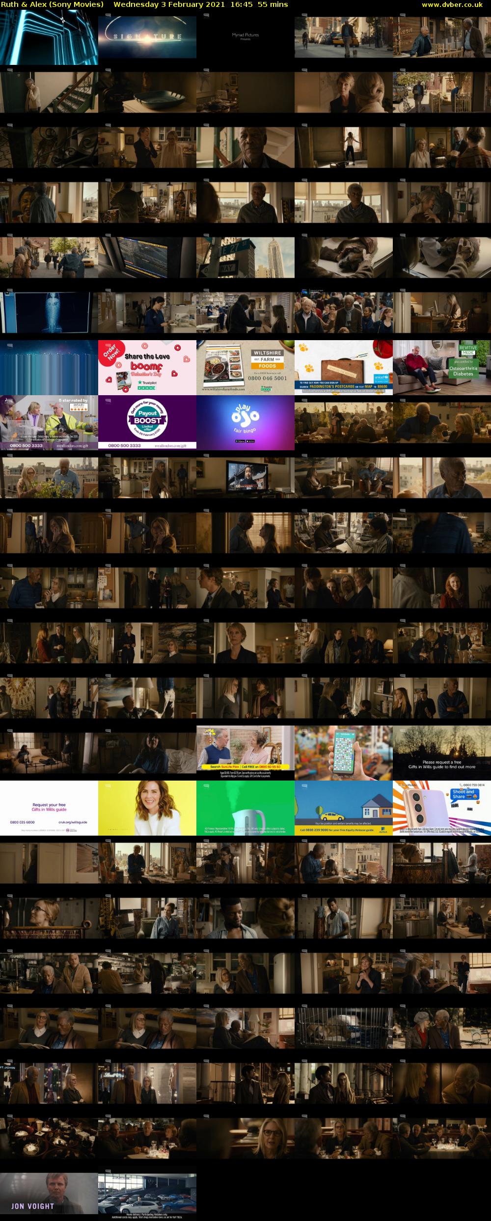 Ruth & Alex (Sony Movies) Wednesday 3 February 2021 16:45 - 17:40
