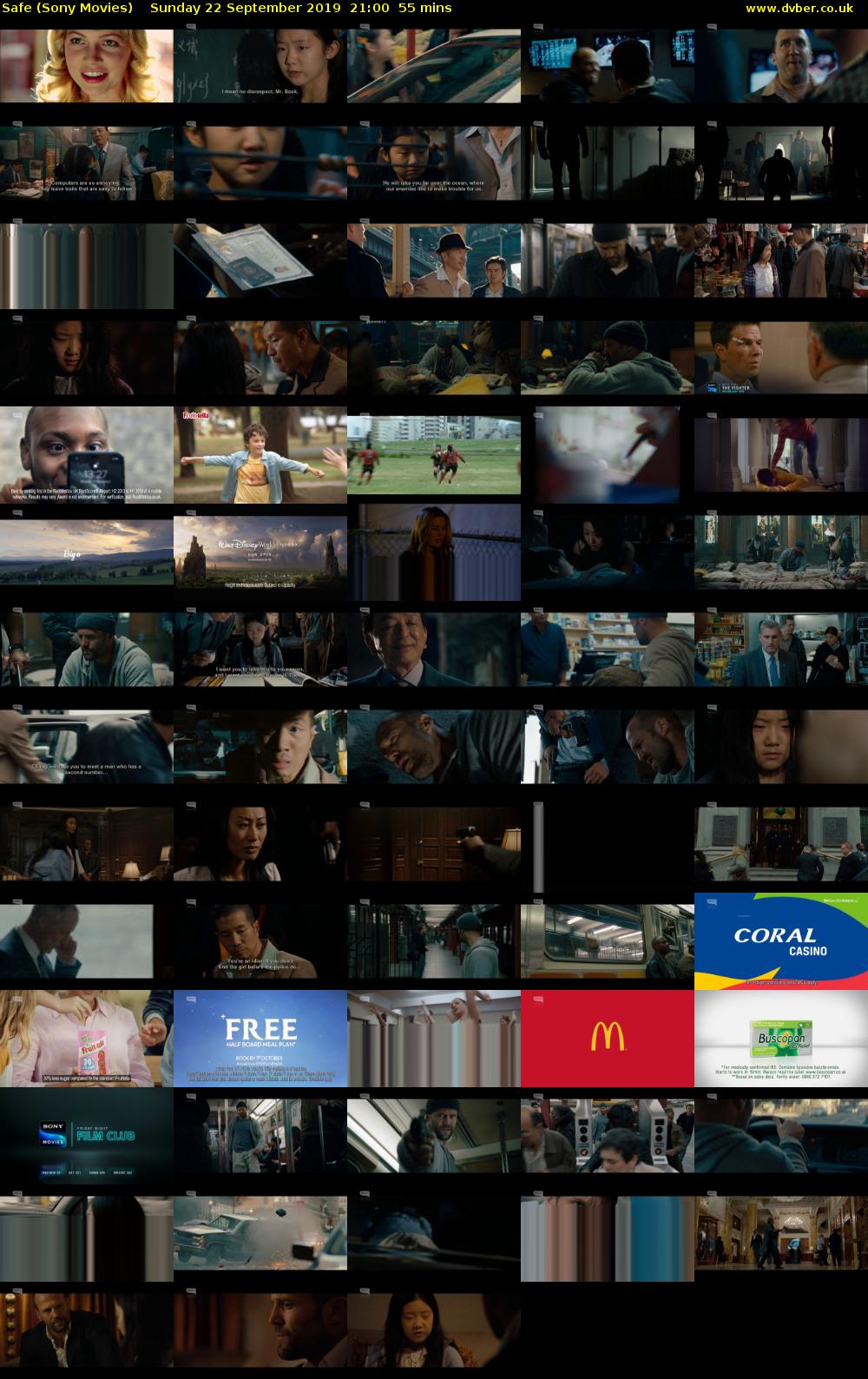 Safe (Sony Movies) Sunday 22 September 2019 21:00 - 21:55