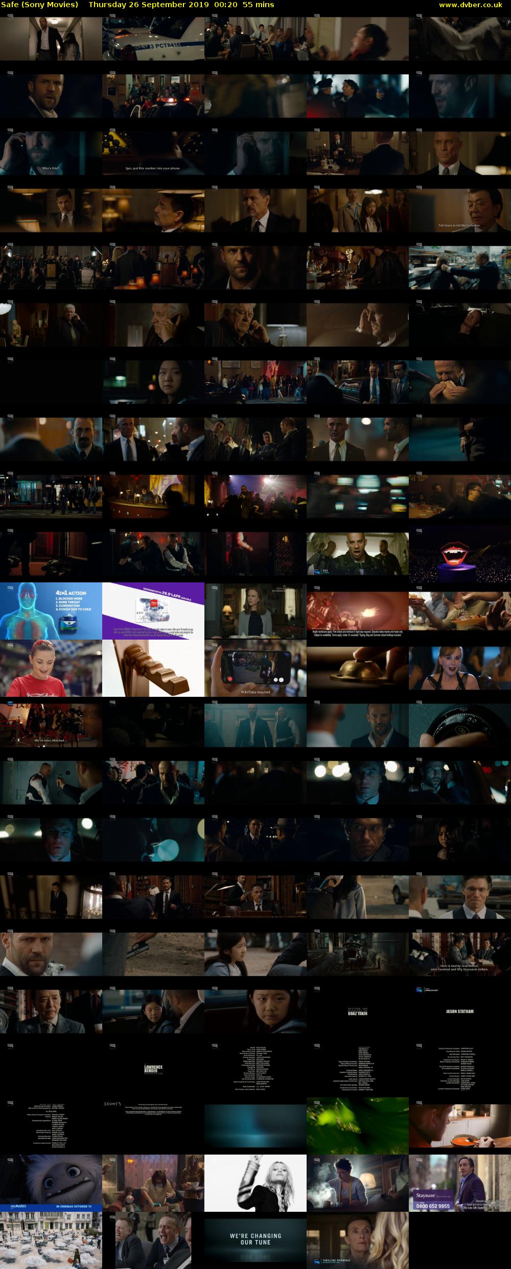 Safe (Sony Movies) Thursday 26 September 2019 00:20 - 01:15