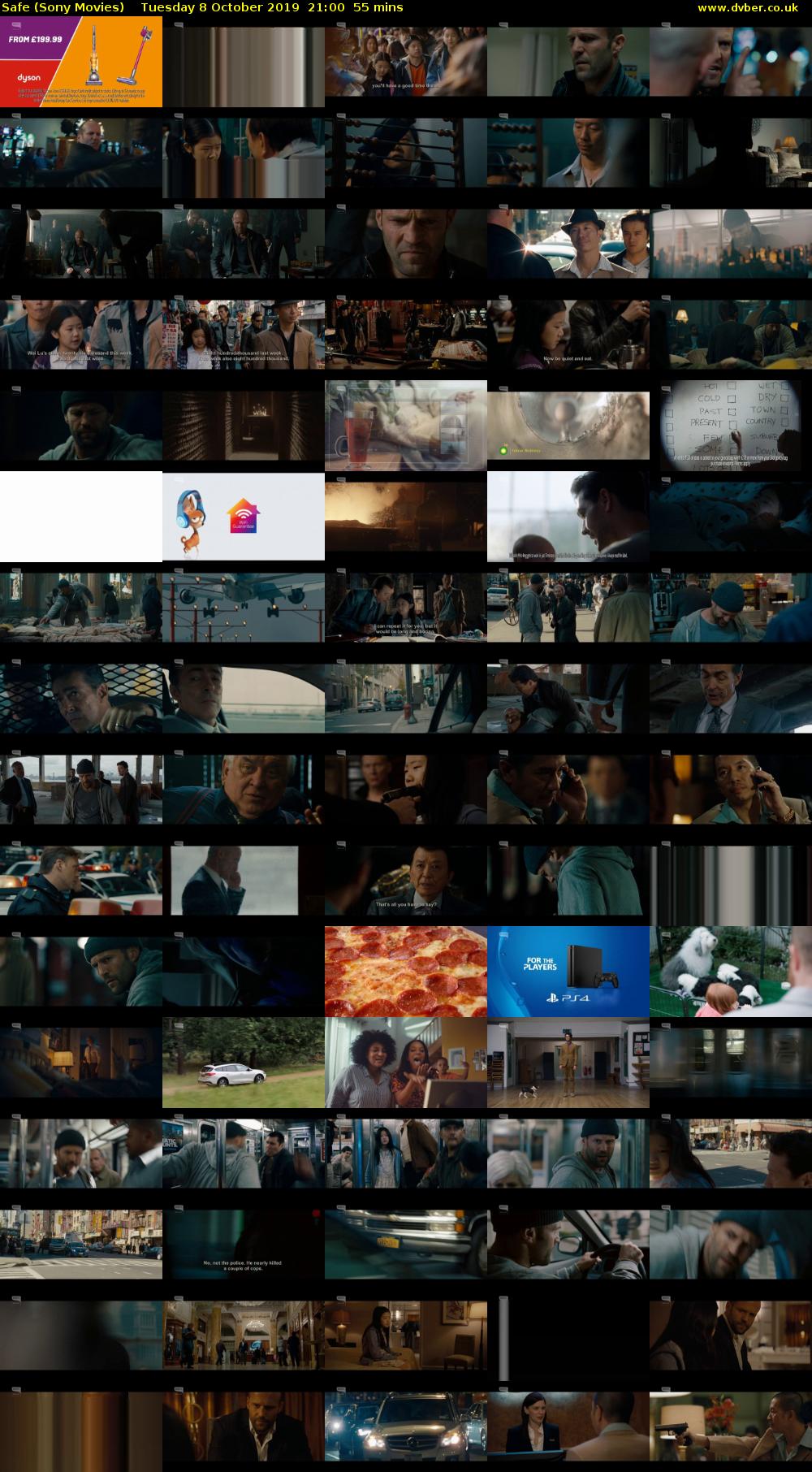 Safe (Sony Movies) Tuesday 8 October 2019 21:00 - 21:55