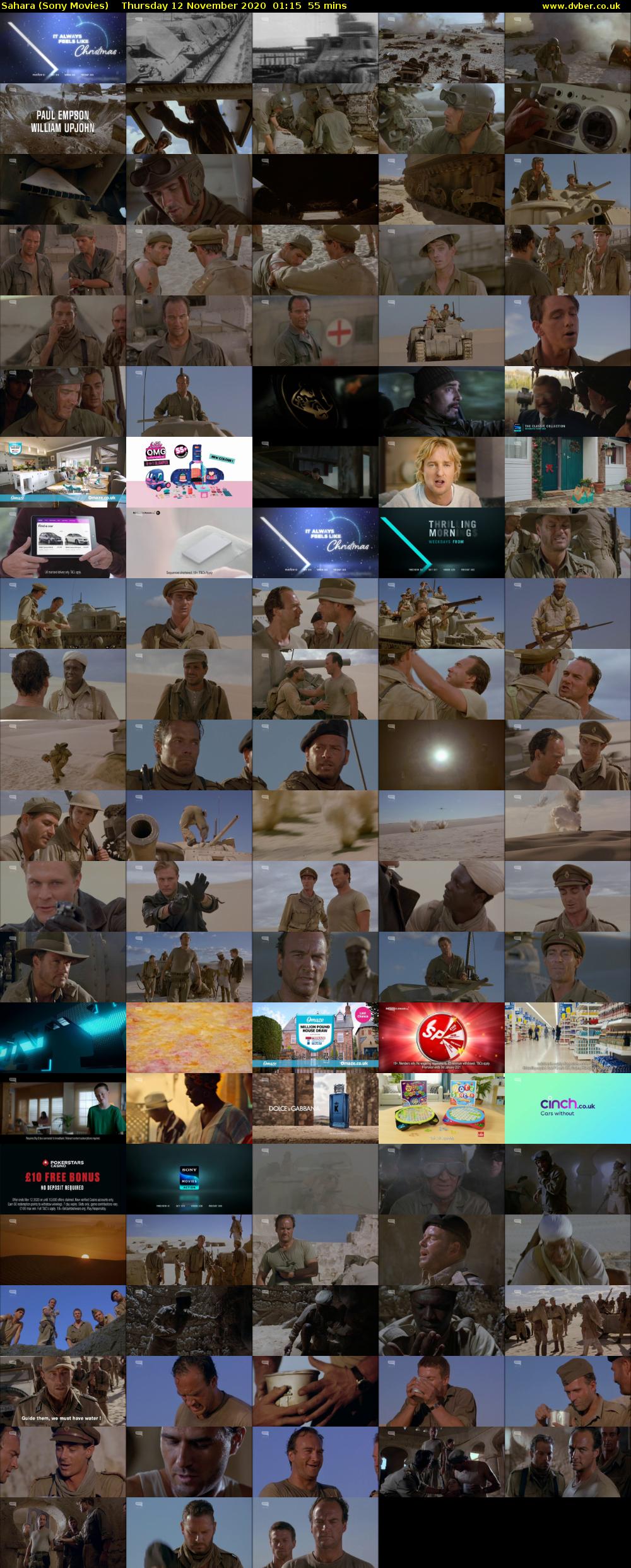 Sahara (Sony Movies) Thursday 12 November 2020 01:15 - 02:10