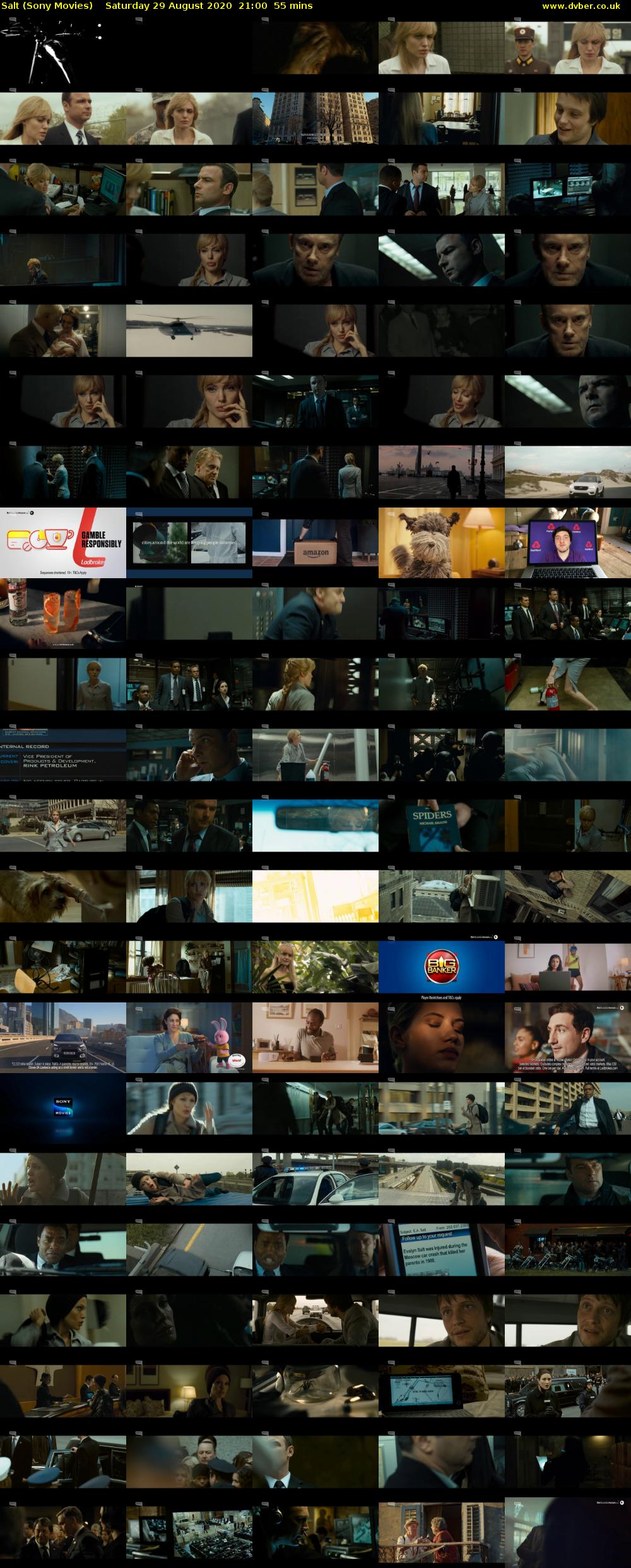 Salt (Sony Movies) Saturday 29 August 2020 21:00 - 21:55