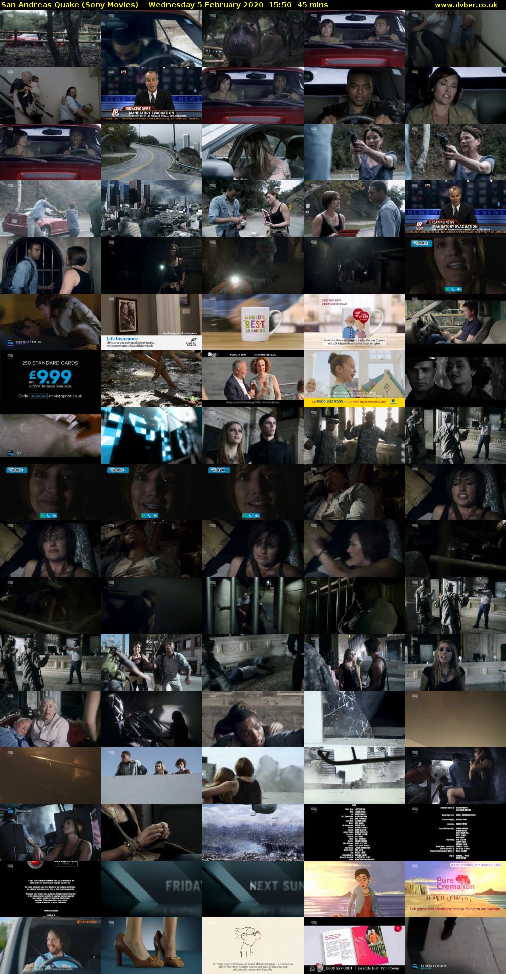 San Andreas Quake (Sony Movies) Wednesday 5 February 2020 15:50 - 16:35