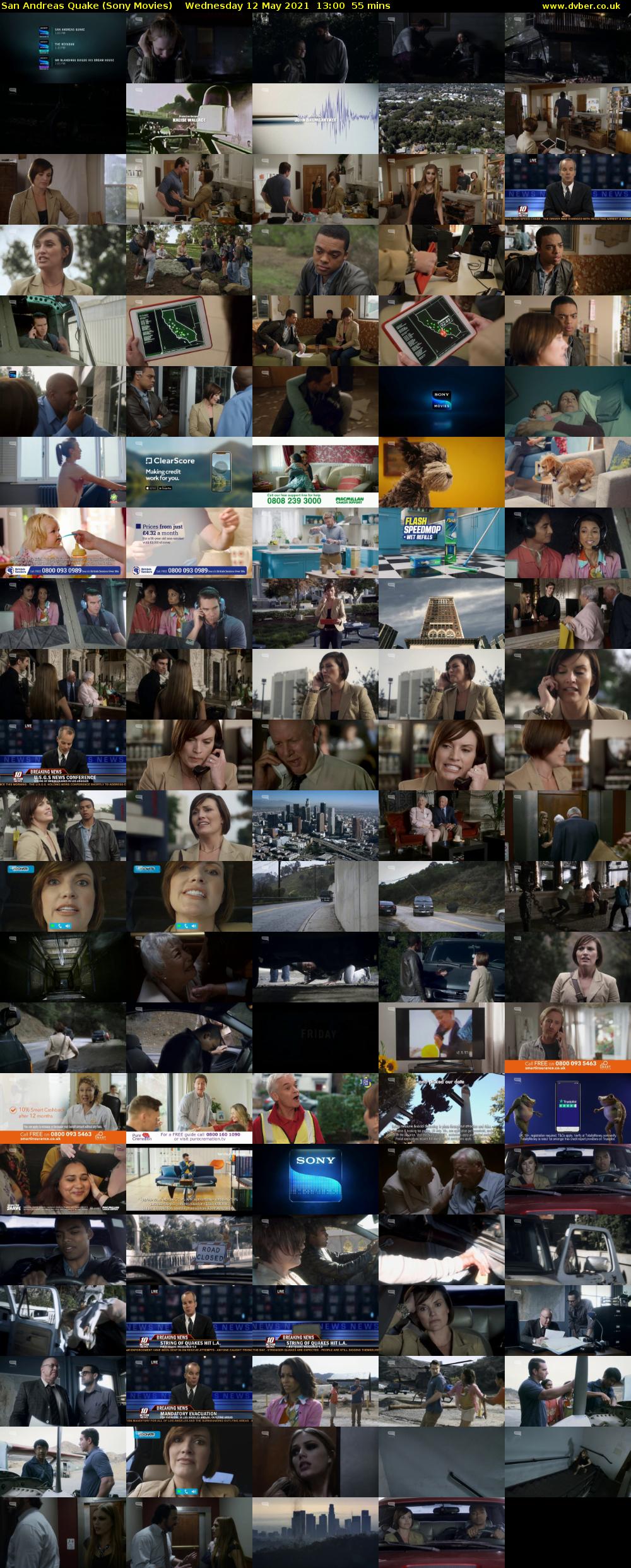 San Andreas Quake (Sony Movies) Wednesday 12 May 2021 13:00 - 13:55