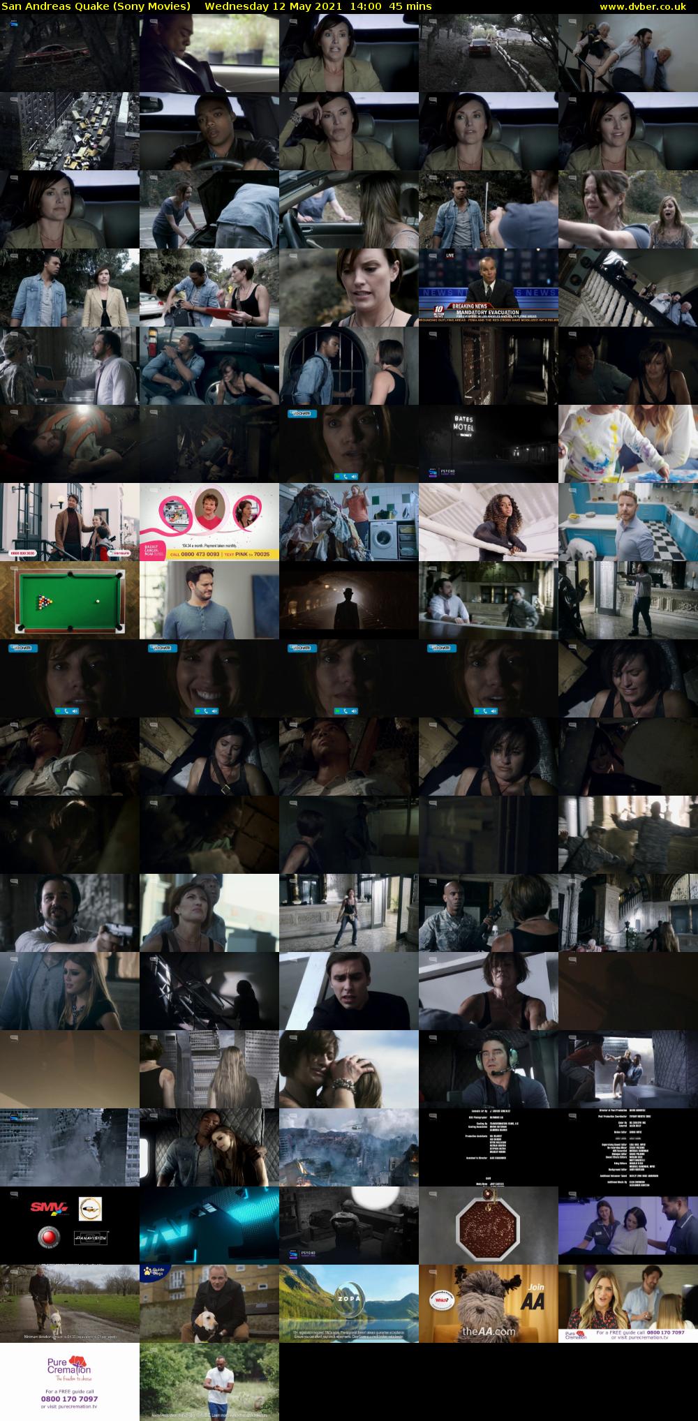 San Andreas Quake (Sony Movies) Wednesday 12 May 2021 14:00 - 14:45