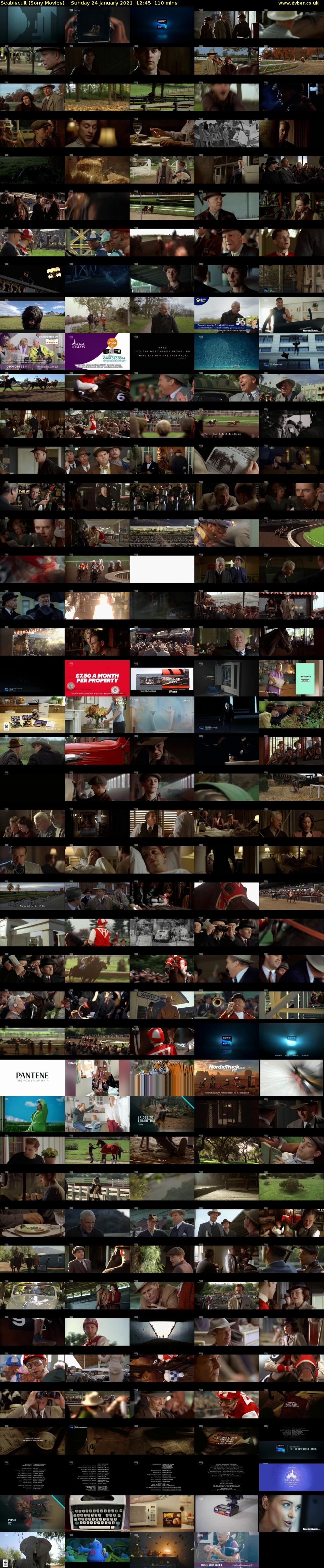 Seabiscuit (Sony Movies) Sunday 24 January 2021 12:45 - 14:35