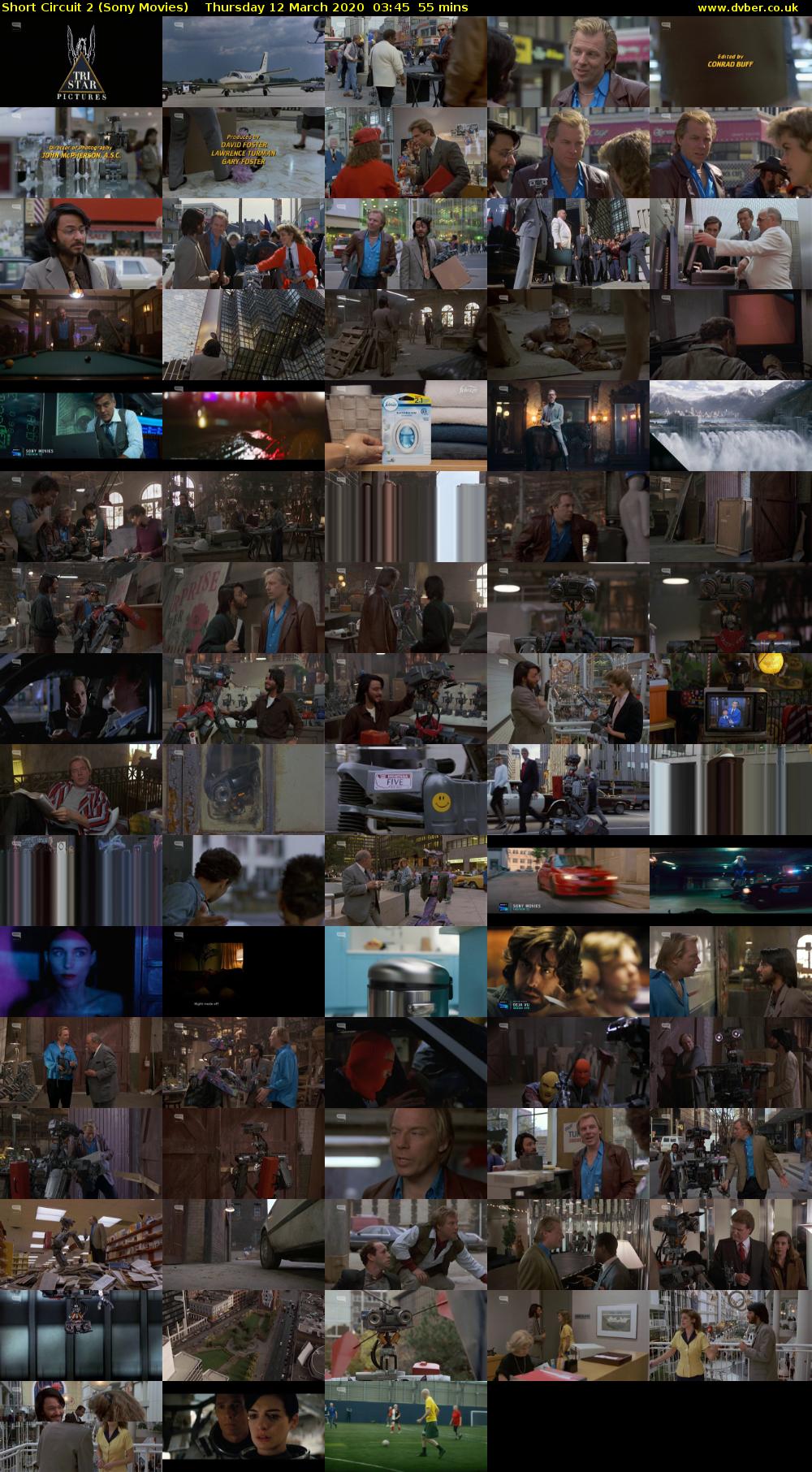 Short Circuit 2 (Sony Movies) Thursday 12 March 2020 03:45 - 04:40