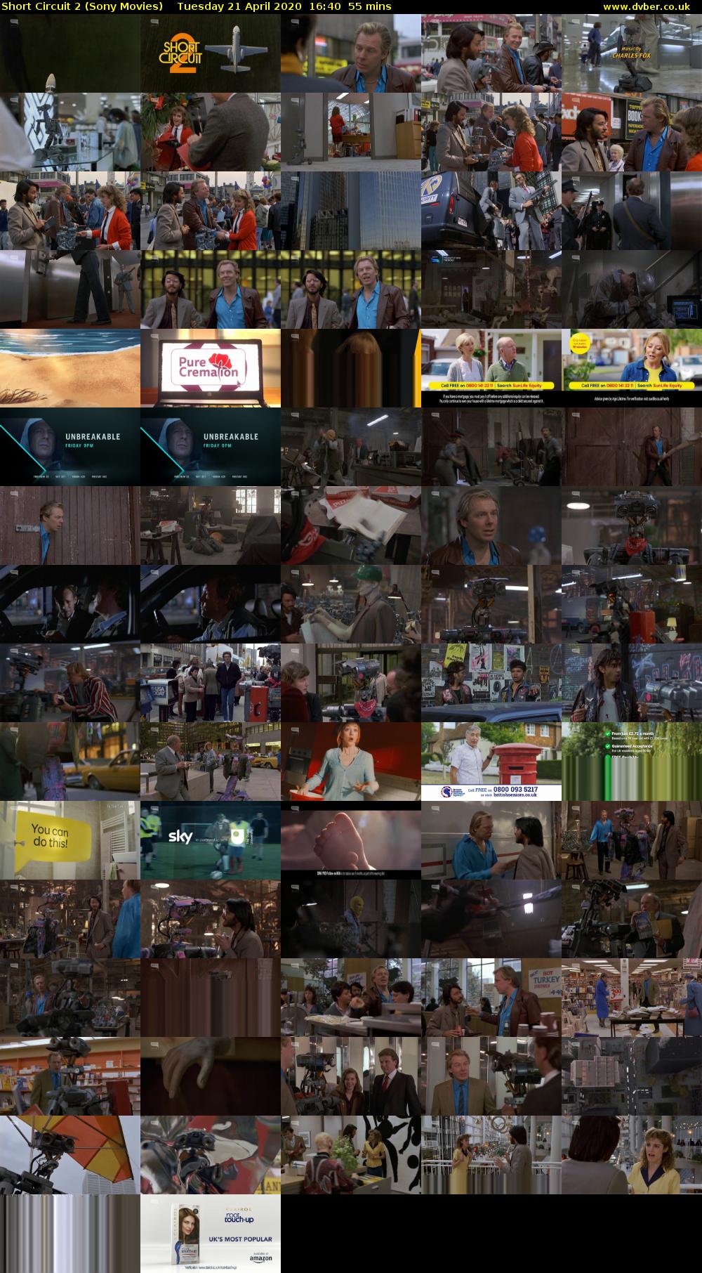 Short Circuit 2 (Sony Movies) Tuesday 21 April 2020 16:40 - 17:35