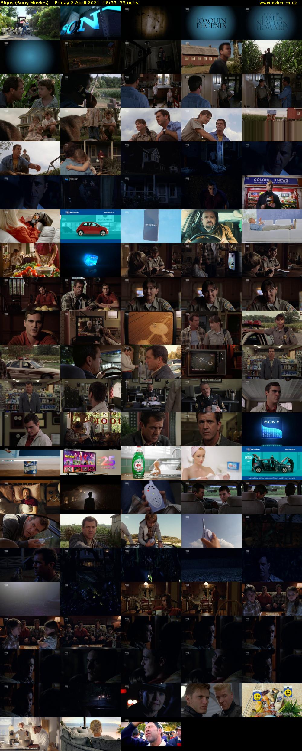 Signs (Sony Movies) Friday 2 April 2021 18:55 - 19:50