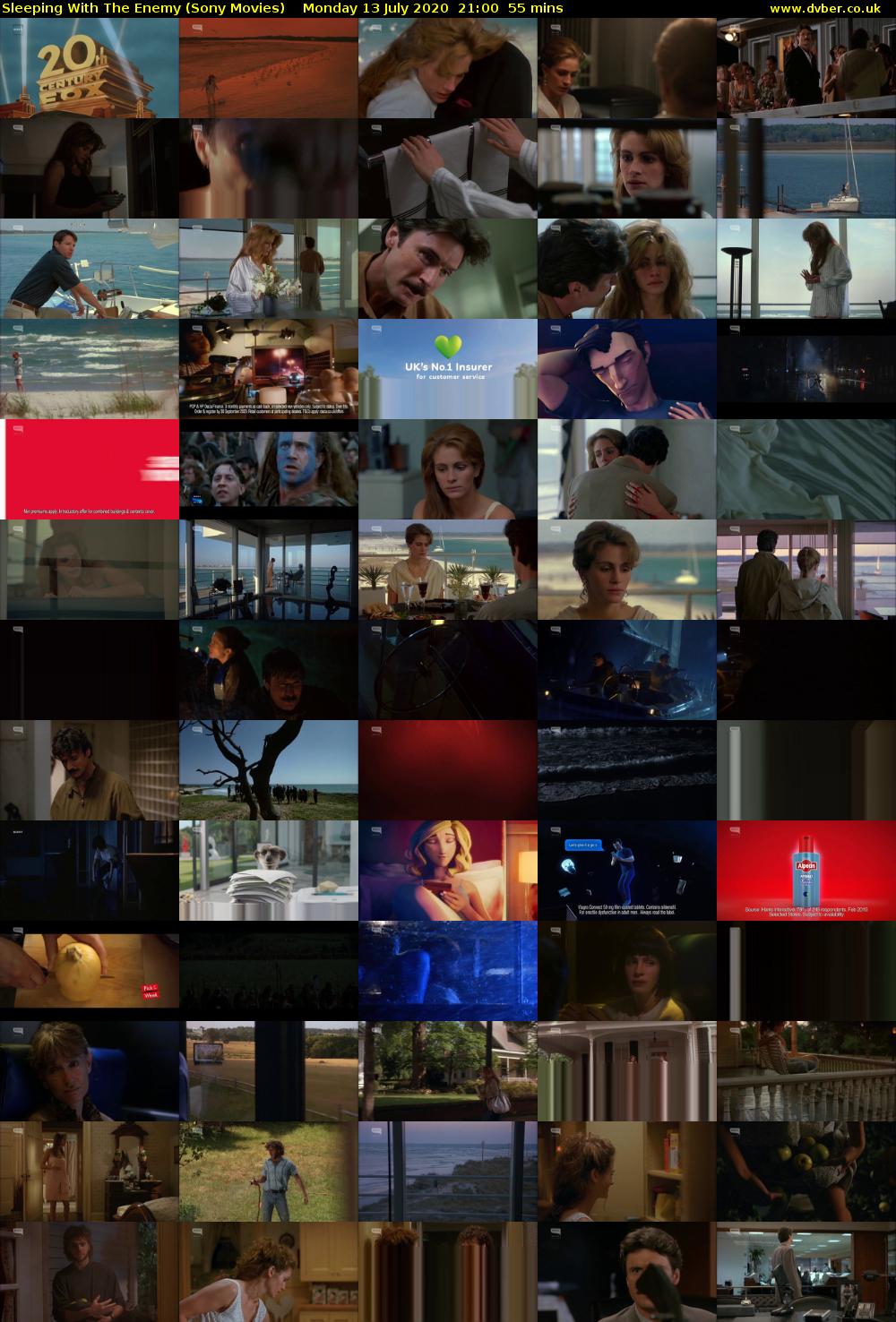 Sleeping With The Enemy (Sony Movies) Monday 13 July 2020 21:00 - 21:55