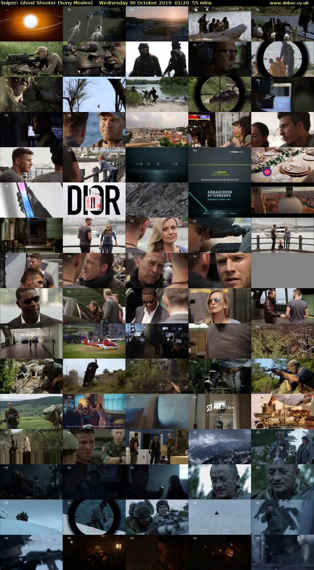 Sniper: Ghost Shooter (Sony Movies) Wednesday 30 October 2019 01:20 - 02:15