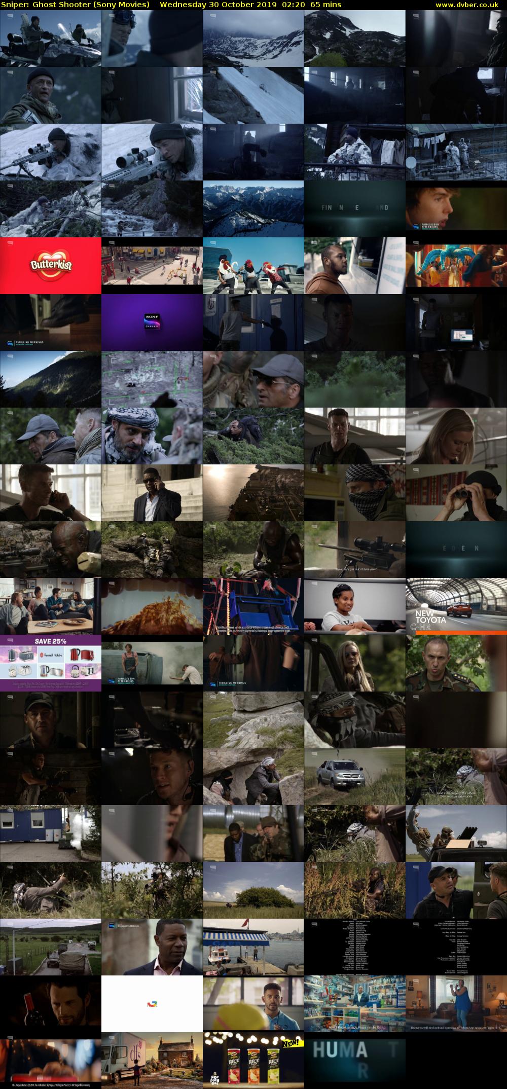 Sniper: Ghost Shooter (Sony Movies) Wednesday 30 October 2019 02:20 - 03:25