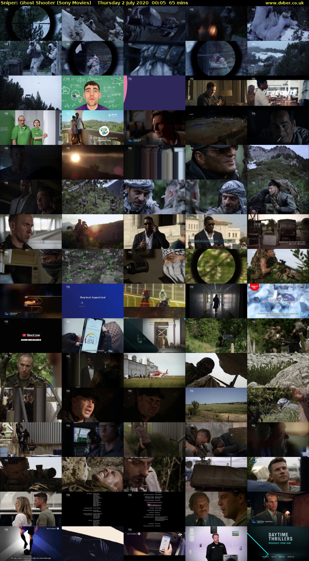 Sniper: Ghost Shooter (Sony Movies) Thursday 2 July 2020 00:05 - 01:10