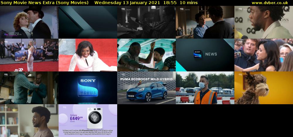 Sony Movie News Extra (Sony Movies) Wednesday 13 January 2021 18:55 - 19:05