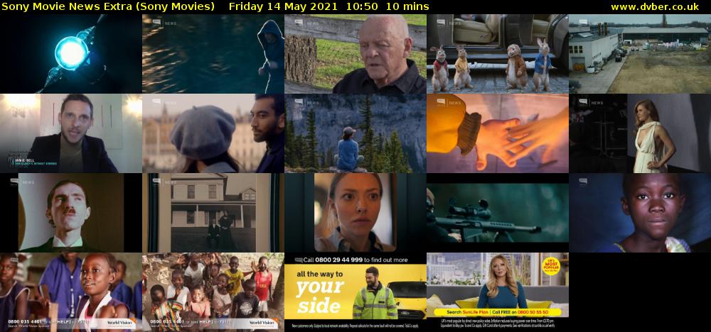 Sony Movie News Extra (Sony Movies) Friday 14 May 2021 10:50 - 11:00
