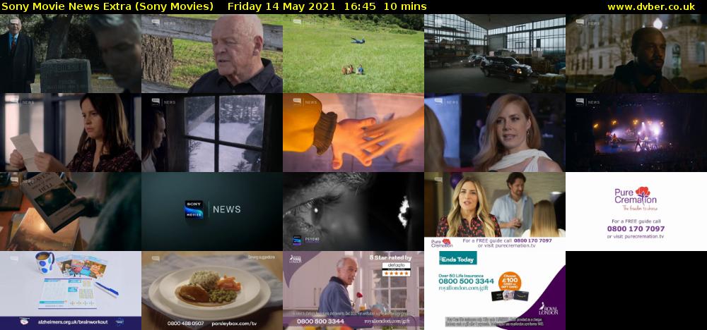 Sony Movie News Extra (Sony Movies) Friday 14 May 2021 16:45 - 16:55