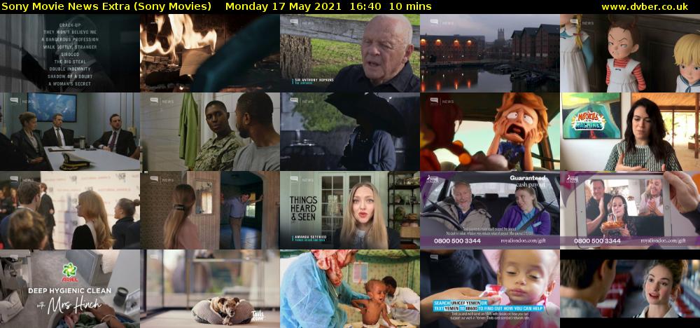 Sony Movie News Extra (Sony Movies) Monday 17 May 2021 16:40 - 16:50
