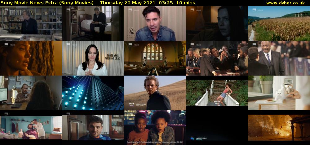 Sony Movie News Extra (Sony Movies) Thursday 20 May 2021 03:25 - 03:35