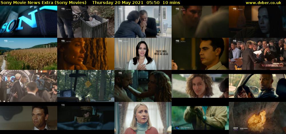 Sony Movie News Extra (Sony Movies) Thursday 20 May 2021 05:50 - 06:00