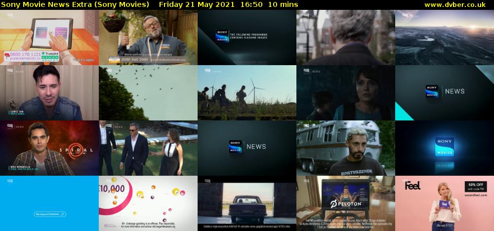 Sony Movie News Extra (Sony Movies) Friday 21 May 2021 16:50 - 17:00