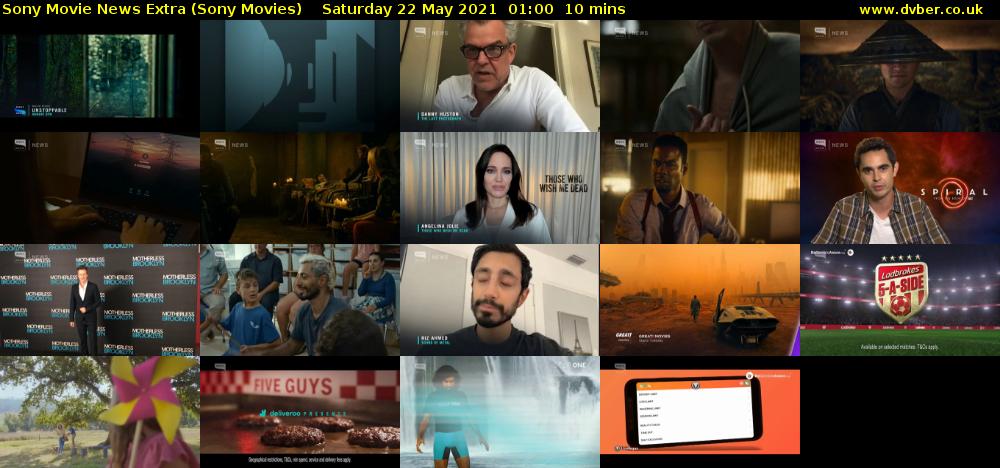 Sony Movie News Extra (Sony Movies) Saturday 22 May 2021 01:00 - 01:10